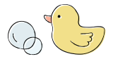 アヒルのおもちゃのイラスト
