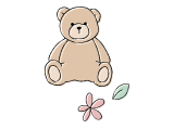 クマのぬいぐるみのイラスト